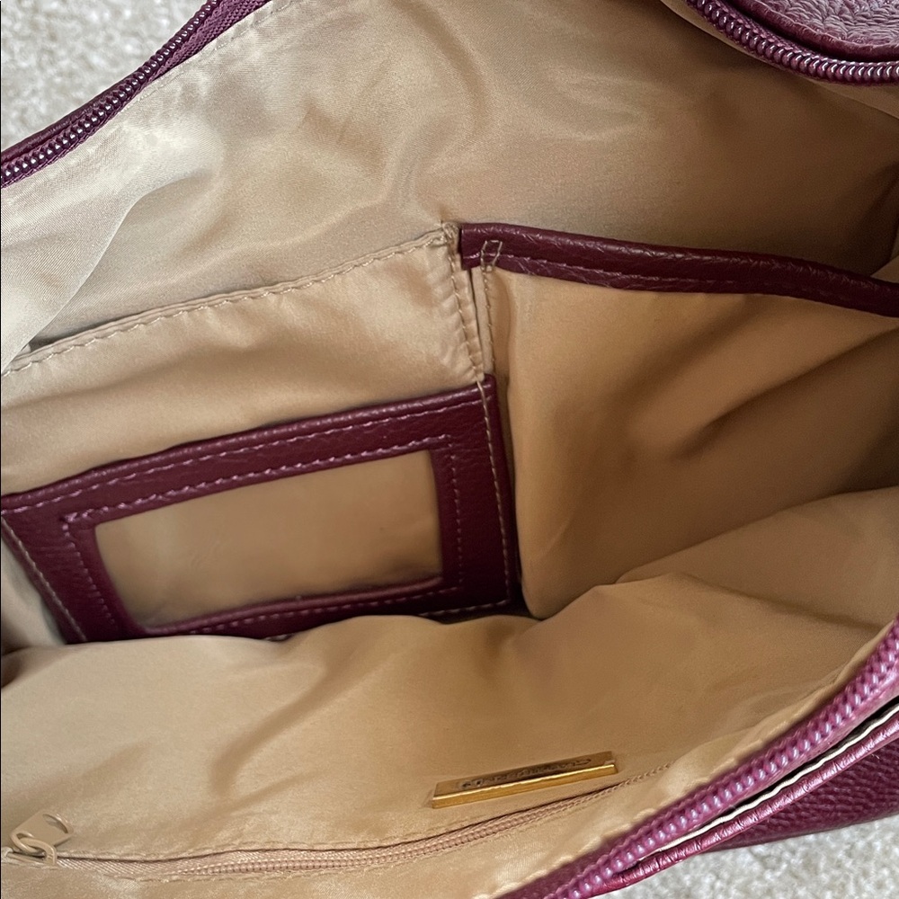 Giani Bernini Maroon Leather Shoulder Bag - Picture 8 of 12